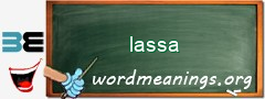 WordMeaning blackboard for lassa